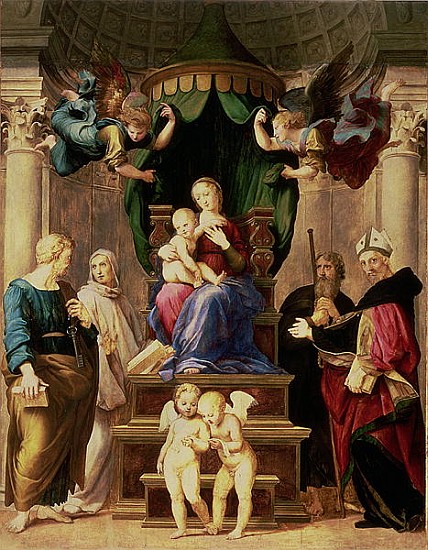 Madonna of the Baldacchino von Raffael - Raffaello Santi
