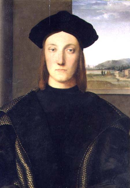 Portrait of Guidobaldo da Montefeltro, Duke of Urbino von Raffael - Raffaello Santi