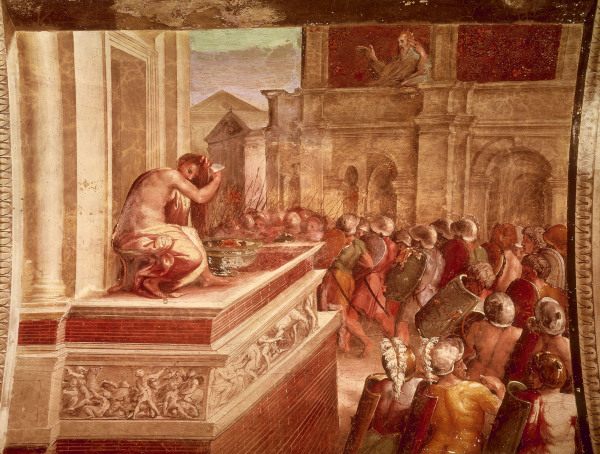 Raphael / David and Bathsheba / Fresco von Raffael - Raffaello Santi