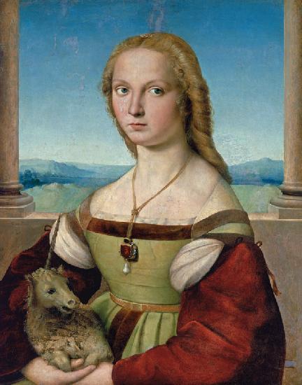 Bildnis einer jungen Frau mit dem Einhorn 1510