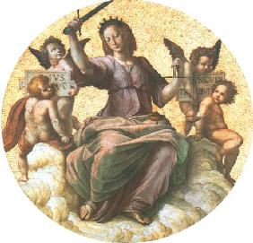 Justitia (Detail Ausschnitt von Decke der Stanza della Segnatura) 1508-1511