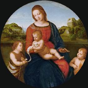 Maria mit dem Kind und dem kleinen Johannes d.T. (Madonna Terranuova) um 1505