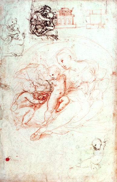 Study for the Alba Madonna, c.1508-09