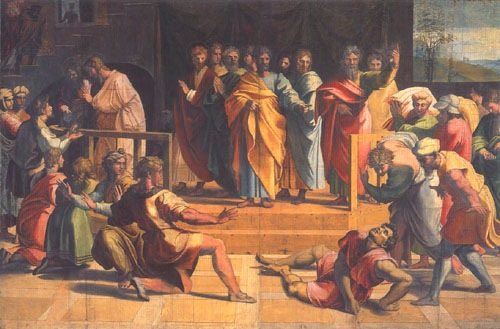 Der Tod des Ananias von Raffael - Raffaello Santi