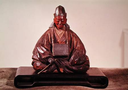Seated statue of Basho (1644-94) Edo Period (1603-1868) von Ran-Koo