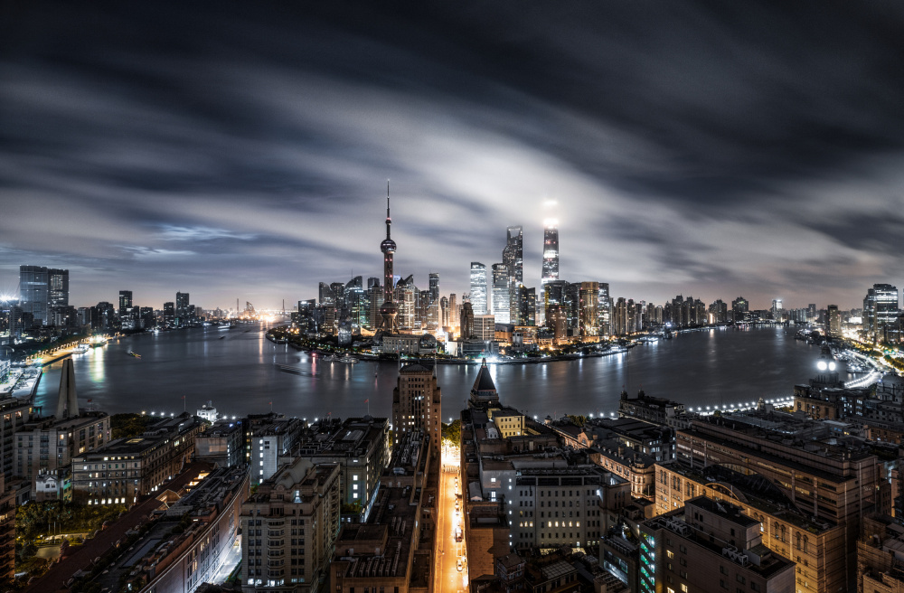 Shanghai vor Sonnenaufgang von Ran Shen
