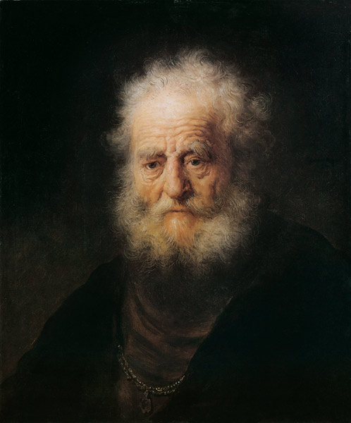 Studienkopf eines Alten von Rembrandt van Rijn