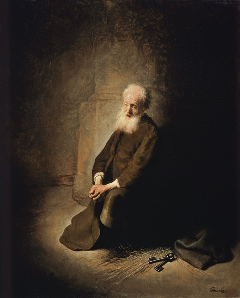 Der hl. Petrus im Gefängnis. von Rembrandt van Rijn