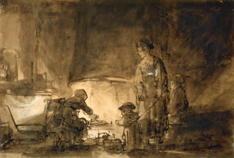 Die Küche im Rembrandts Haus von Rembrandt van Rijn