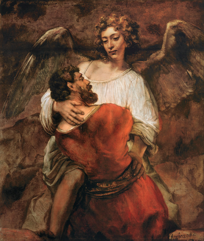 Jakobs Kampf mit dem Engel von Rembrandt van Rijn
