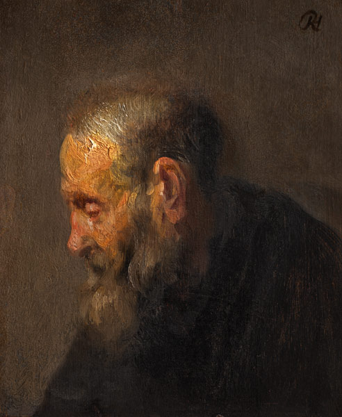 Studie eines alten Mannes im Profil von Rembrandt van Rijn