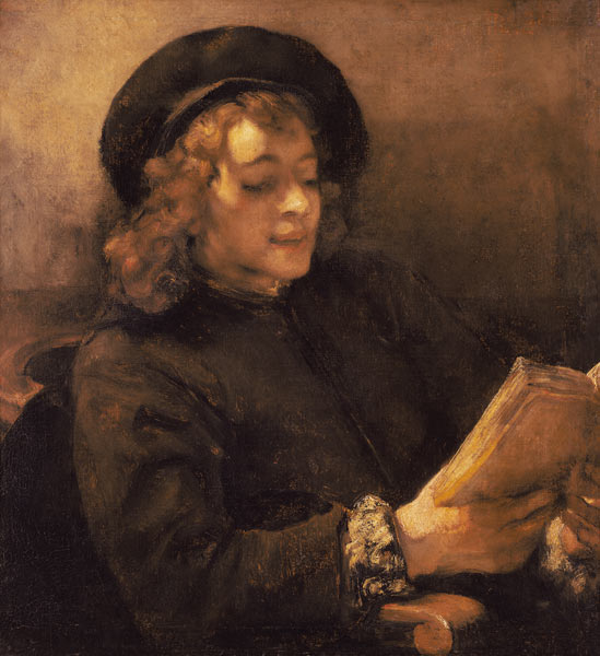 Titus van Rijn, der Sohn des Künstlers, lesend. von Rembrandt van Rijn
