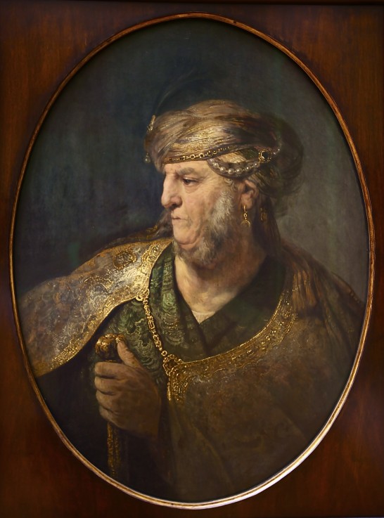Brustbild eines Mannes in orientalischem Kostüm von Rembrandt van Rijn