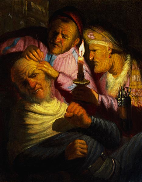 Der Gefühlssinn: Die Kopfoperation. von Rembrandt van Rijn