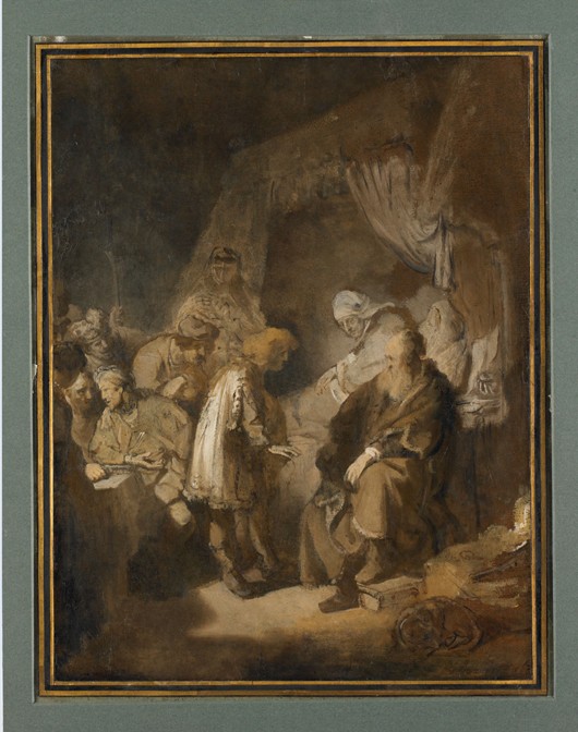 Joseph erzählt seinen Eltern und Brüdern seine Träume von Rembrandt van Rijn