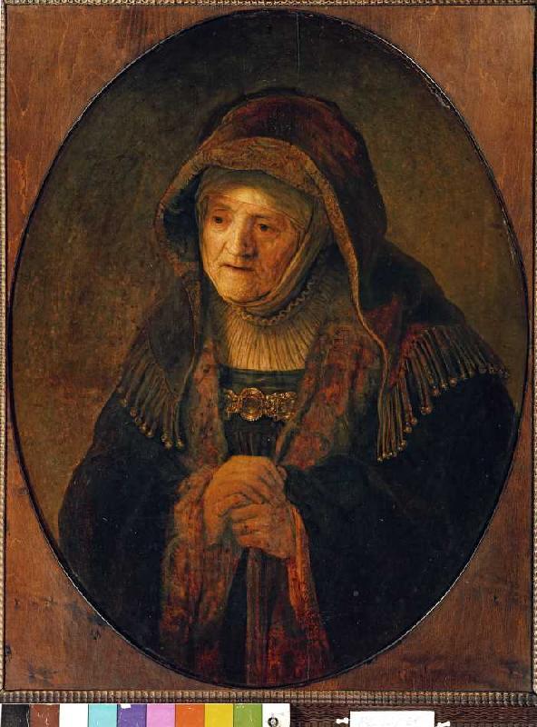 Die Mutter des Künstlers als Prophetin Hannah. von Rembrandt van Rijn