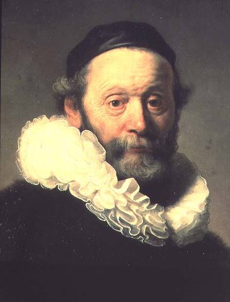 Portrait of Johannes Uyttenbogaert (detail) von Rembrandt van Rijn
