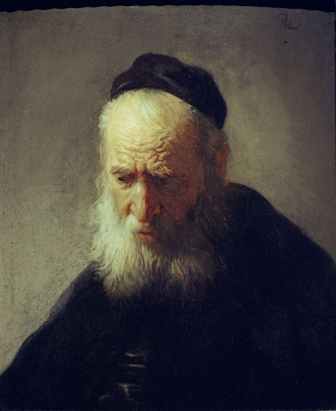 Rembrandt / Head of an old man von Rembrandt van Rijn