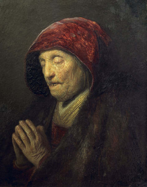 Rembrandt, Betende alte Frau von Rembrandt van Rijn