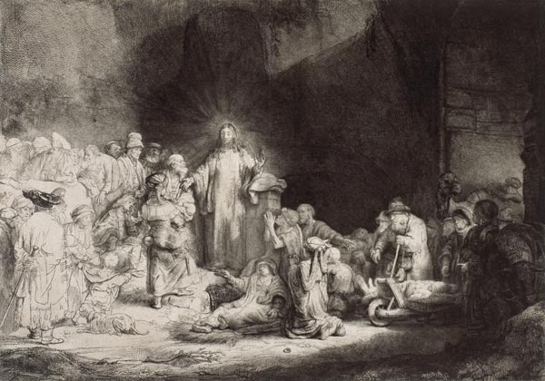 Christus heilt die Kranken (Das Hundertguldenblatt) von Rembrandt van Rijn