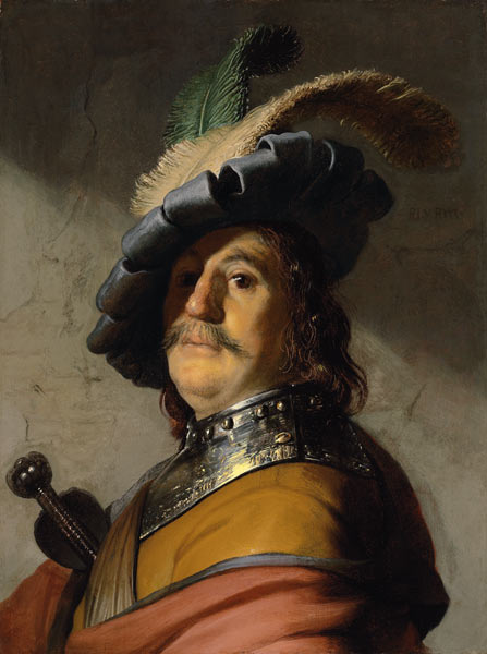 Rembrandt / Soldier von Rembrandt van Rijn