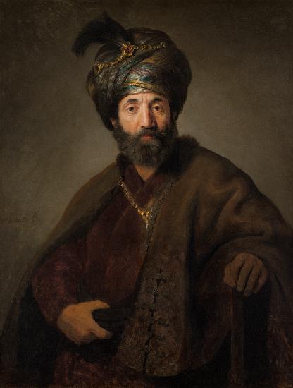 Mann in oriental.Kostüm um 1635