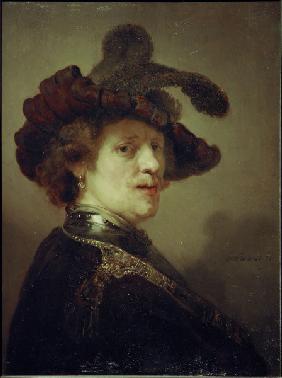 Rembrandt, Selbstbildnis mit Federhut