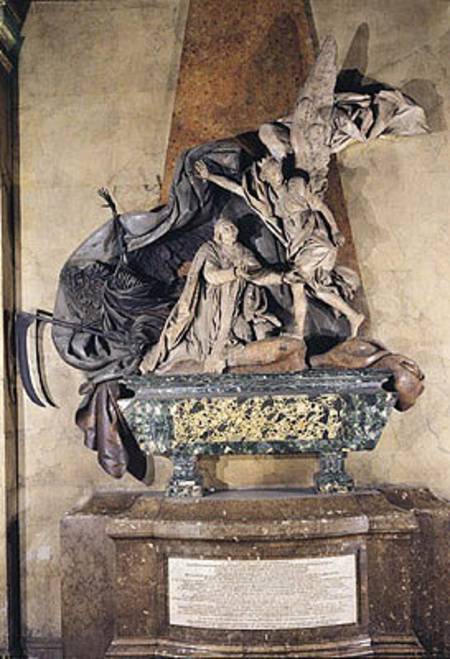 Tomb of Jean Baptiste Joseph Languet de Gergy (1675-1750) completed in 1753 (marble & stone) von Rene Michel Slodtz