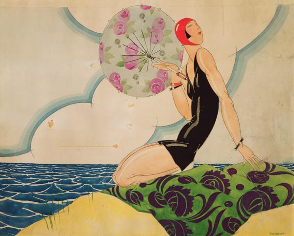Bather, c.1925 (w/c on paper) von Rene Vincent