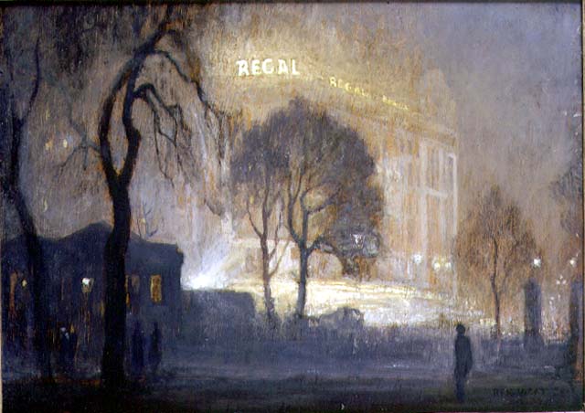 The Regal from Hyde Park on a Misty Night, 1932 (panel)  von Rex Vicat Cole