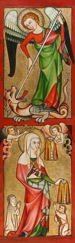 Hl. Michael und Elisabeth von Thüringen von Rheinischer Meister um 1330