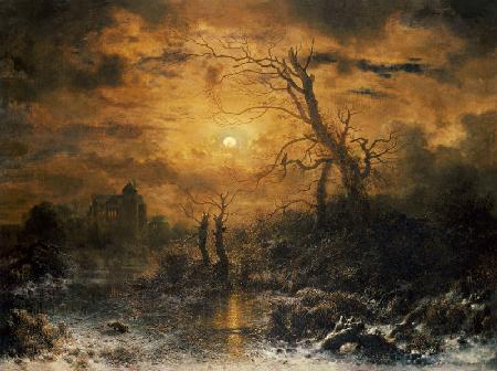Winterlandschaft bei Nacht. 1863