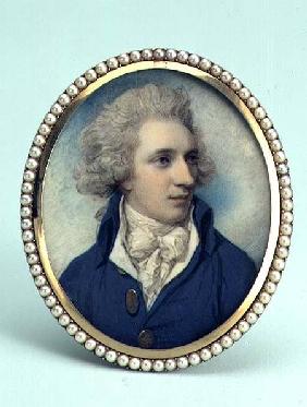 Portrait of John Swinburne (w/c and gouache on ivory) on ivory