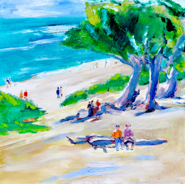 Cypress Tree and Beach, Carmel von Richard Fox