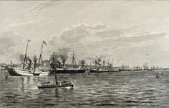 The Naval Review in Kiel on the 3rd September 1890 von Richard Huenten