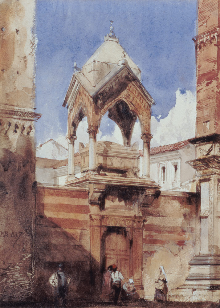 The Castelbarco Tomb, Verona von Richard Parkes Bonington