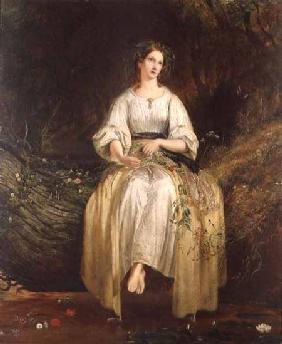 Ophelia weaving her garlands 1842