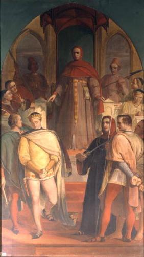 Prince Henry (1387-1422) Acknowledging the Authority of Judge Gascoigne (c.1350-1419) 1845