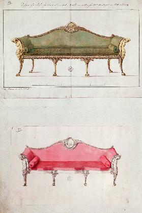 Sofa designed 1770's