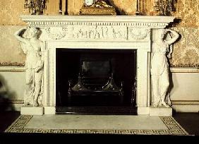 The fireplace in the state drawing room