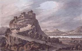 Rocky landscape with castle