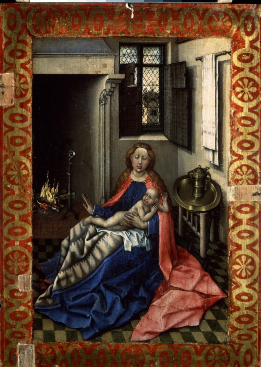 Maria mit dem Jesuskind am Kamin von Robert Campin