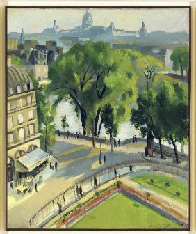 Ansicht des Quai du Louvre 1928