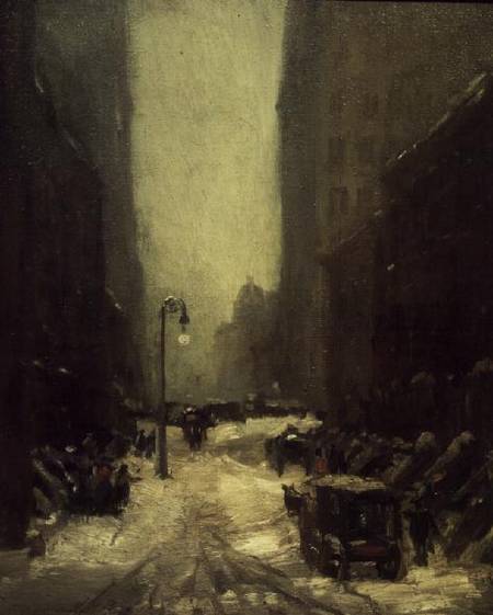 New York Street Under Snow von Robert Henri