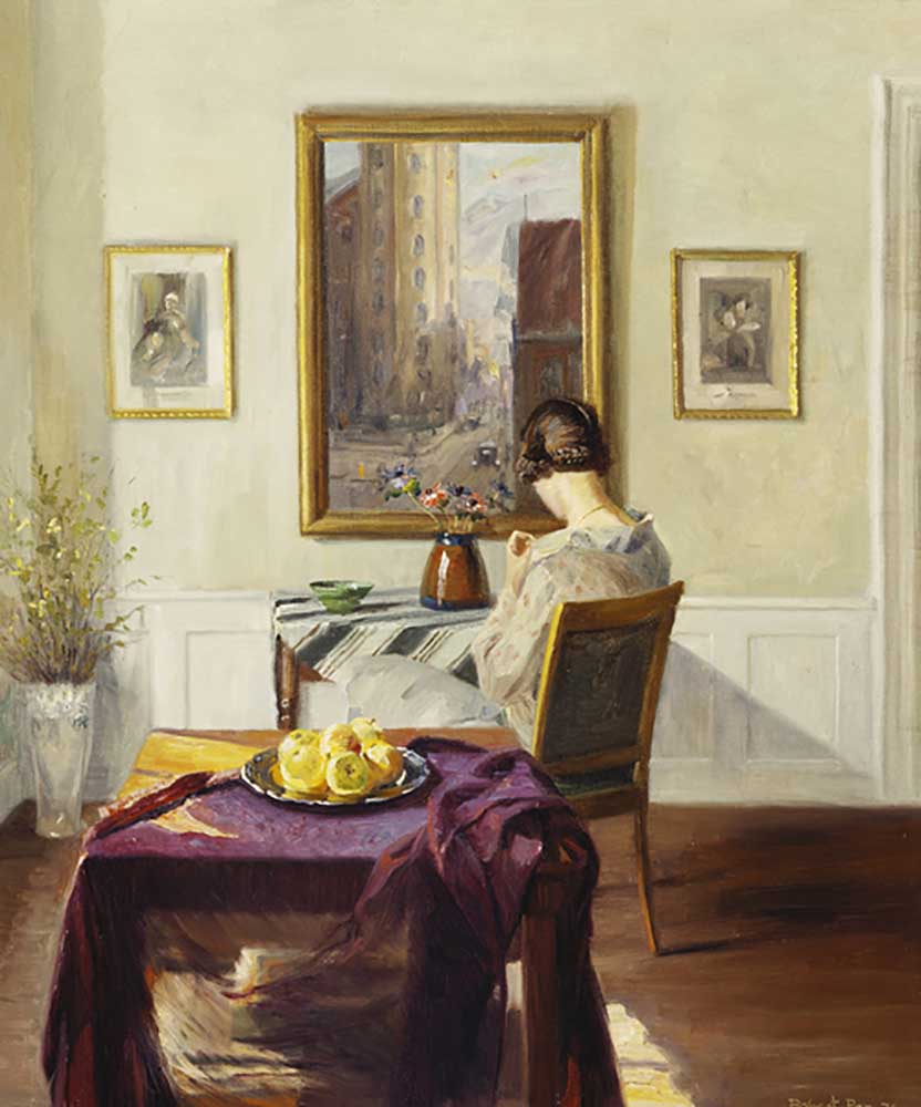 Eine Frau in einem Interieur von Robert Panitzsch