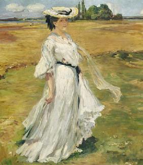 Frau in Bodensee-Landschaft. 1904