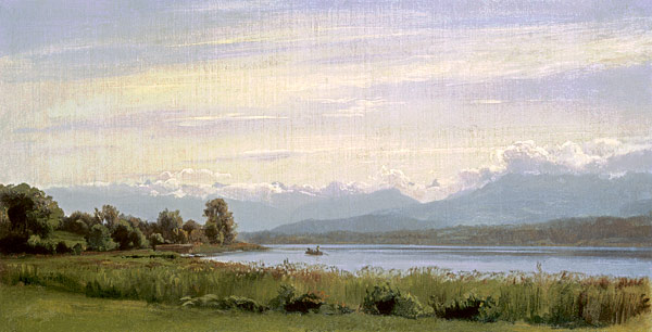 A mountainous lake landscape von Robert Zünd