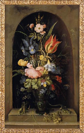 Blumenstilleben in einer Nische 1627