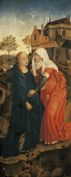 Rogier v.d.Weyden / Visitation / Paint. von Rogier van der Weyden