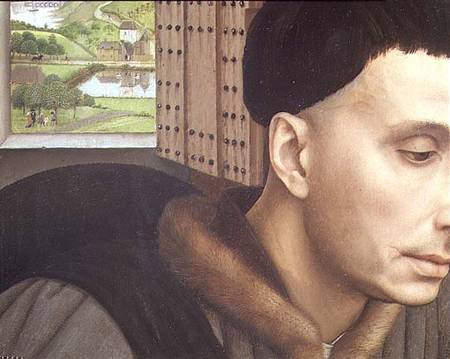 St. Ivo (?), detail of the Window and St. Ivo's Head von Rogier van der Weyden